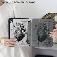 1 件装解剖心脏图图案保护套 - 专为追求前卫知识分子风格和独特设计的爱好者打造，翻盖式平板电脑保护套，带笔槽，兼容 iPad 10.9/10.2/Air 第五代/Pro 11/10 代/9.7/Air 2/iPad（第七代）/iPad（第八代）/iPad Air 4/5/iPad Pro 11/iPad 第十代 10.9 英寸 2022 款智能保护套/iPad Air 13 (M3 2025) - 彩色 - 查看 2