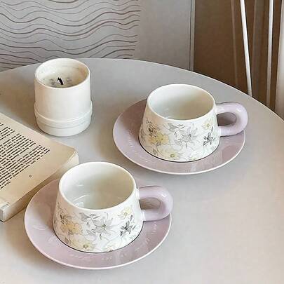 Ceramic Cup Coffee Cup Water Cup Mug Tea Cup Cup Pure White Bone China Jingdezhen Ware Large Capacity High-Temperature Fired Ivory-White Porcelain