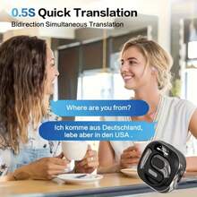 K02 AI Translator Headphones Smart Voice Translation Earbuds 150 Languages Online Translator Bluetooth-Compatible In Ear Headphones Real Time Translator Device  For Business Travel And Daily Use - Black - View 5