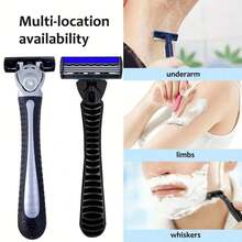 Manual Shaving Razors, 3-Layres Blade Razors, Replacement Razor Blades, Hair Care Tools, Traditional Safety Razors For Smooth Shaving Travel