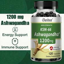 Daitea KSM-66 Ashwagandha 1200 Mg/Serving Extra Strength - Stress And Mood Relief - 120 Capsules - 1 chai - Xem 7