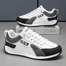 Men's Fashion Casual Sports Shoes, Comfortable Breathable Running Shoes, Suitable For Outdoor Walking And Running - White - View 2
