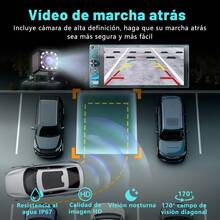 Carsapro Auto Estéreo Pantalla 1Din Táctil Carplay Inalámbrico Android Auto  6.9 Pulgadas estéreo para carro Mirrorlink pantalla Bluetooth FM USB TYPE-C 12 Leds Cámara - L6400 - Ver 4