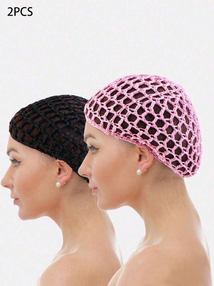 1 件手工钩针睡帽、长袍帽、发网、发饰适合万圣节日常使用 - 咖啡 - 查看 12