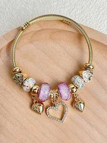 1 Piece Of Stainless Steel Swan Love Pendant Bracelet For Teenagers - Multicolor - View 5