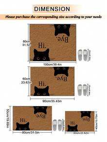 1 tấm thảm chống trượt ngoài trời họa tiết mèo, thảm trải sàn trong nhà, thảm phòng tắm, thảm nhà bếp, thảm trang trí, thảm hành lang đa năng, mềm mại và thoải mái, dễ vệ sinh, thích hợp cho lối vào trong nhà và ngoài trời, phòng ngủ, trang trí nhà cửa. - Nhiều màu - Xem 4