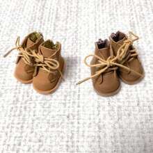Bjd Shoes Small Six Strong Leather Boots Zsiga Boots Change Toy Shoe Accessories - Nâu đậm - Xem 4