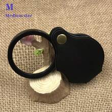 1pc Portable Folding 10X Magnifier, Mini Pocket Magnifying Glass, High-Quality Leather Case Protector, Durable, Suitable For Elderly, Students, Reading, Precise Work, Includes Protective Case, Ideal For Repair, Observation And Coins - Black - View 10