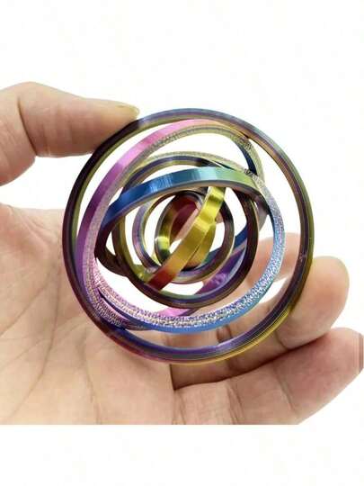 1 pieza Anillo de 8 piezas impreso en 3D hecho de material PLA. Es muy adecuado como un regalo de alivio del estrés para la vida diaria, aliviando eficazmente la ansiedad y proporcionando un efecto calmante para los adultos.