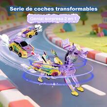 TendenciaCoche Transformación Dinosaurio YOONA Rosa Niños 2-4 Años Sin PilasCalidad premium - Rosa - Ver 6