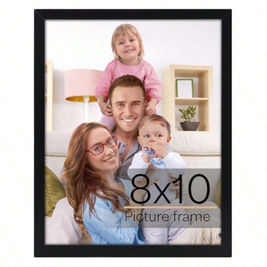 8x10 Picture Frame Black 8 By 10 Thin Photo Frame For Wall Tabletop Display Single - Black - View 1