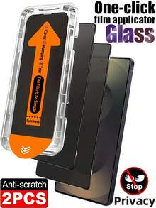 2pcs 9H Hardness Tempered Glass Screen Protector, High Aluminum Wire Mesh Printing, Dual Anti-Explosion Anti-Scratch, Office/Metro Anti-Peeping, Compatible With Samsung Galaxy S26 S25 S24 Ultra FE A57 A37 A56 A36 A17 A07 A16 A26/ 15T 14T 13T - Clear - View 13