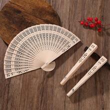 Foldable Fan, Unisex Wooden Hand Fan, Durable And Easy To Clean Material, Suitable For Wedding Gifts, Daily Life, Ramadan And Other Festivals, Keep You Cool In Summer - Multicolor - View 6