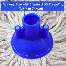 Cotton String Screw On Mop Replacement Head Compatible With All Standard US Threading Pole (Acme 3\/4 Inch Thread) - 2 PCS - ColorB - 查看 5