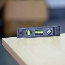 6 Inch Magnetic Leveling Ruler, 6 Inch Horizontal Ruler Measuring Level Ruler With Magnetic Edge - Black - View 9