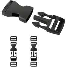 4 Set Buckles For Straps And 8 Pcs Tri-Glide Slide, Side Release Plastic Buckle Clip, For Straps1-Inch Webbing Etc - Black-2 - View 1