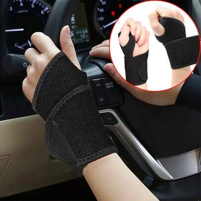 Black Wrist Compression Sleeve, Fitness Weight Lifting Gravity Protection, Cycling Sports Wrist Support, Driving Wrist Fatigue Relief, Convenient Wrist Brace For Multiple Scenarios