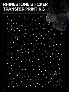 12片/包 熨烫式水钻贴纸，水晶闪光热熔装饰贴片，适用于DIY工艺品、服装（经典款） - 彩色 - 查看 11