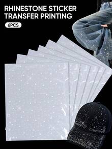 12片/包 熨烫式水钻贴纸，水晶闪光热熔装饰贴片，适用于DIY工艺品、服装（经典款） - 彩色 - 查看 14