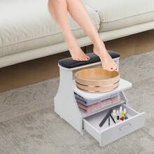 Foot Pedicure Cart, Portable Esthetician Trolley Cart,3-Tier Salon Nail Foot Trolley Cart, 50Kg Load Bearing Manicure Pedicure Cart - Black - View 6