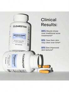 Bestseller!CLEARstem MINDBODYSKIN – Skin Wellness & Balance Supplement |     90 Plant-Based Capsules |     Supports Clear-Looking Skin, Gut Health & Daily Well-Being |     Adult Nutritional Formula.Supplement Vitamin,Free Shipping. - 1瓶 - 查看 7