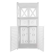 JAOSY Bathroom Storage Cabinet, Freestanding Tall Cabinet With Double Doors, Versatile Shelving Unit For Living Room, Bedroom And Kitchen, Wardrobe. 40 (L) X 25 (W) X 90 (H) Centimeters / 15.75" X 9.84" X 35.4" - 白色 - 查看 2