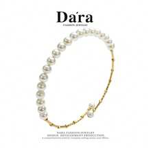 Da'ra 1pc S925 Silver 4-5mm Cultured Pearl Adjustable Bracelet, Suitable For Women's Daily Wear - White - View 2