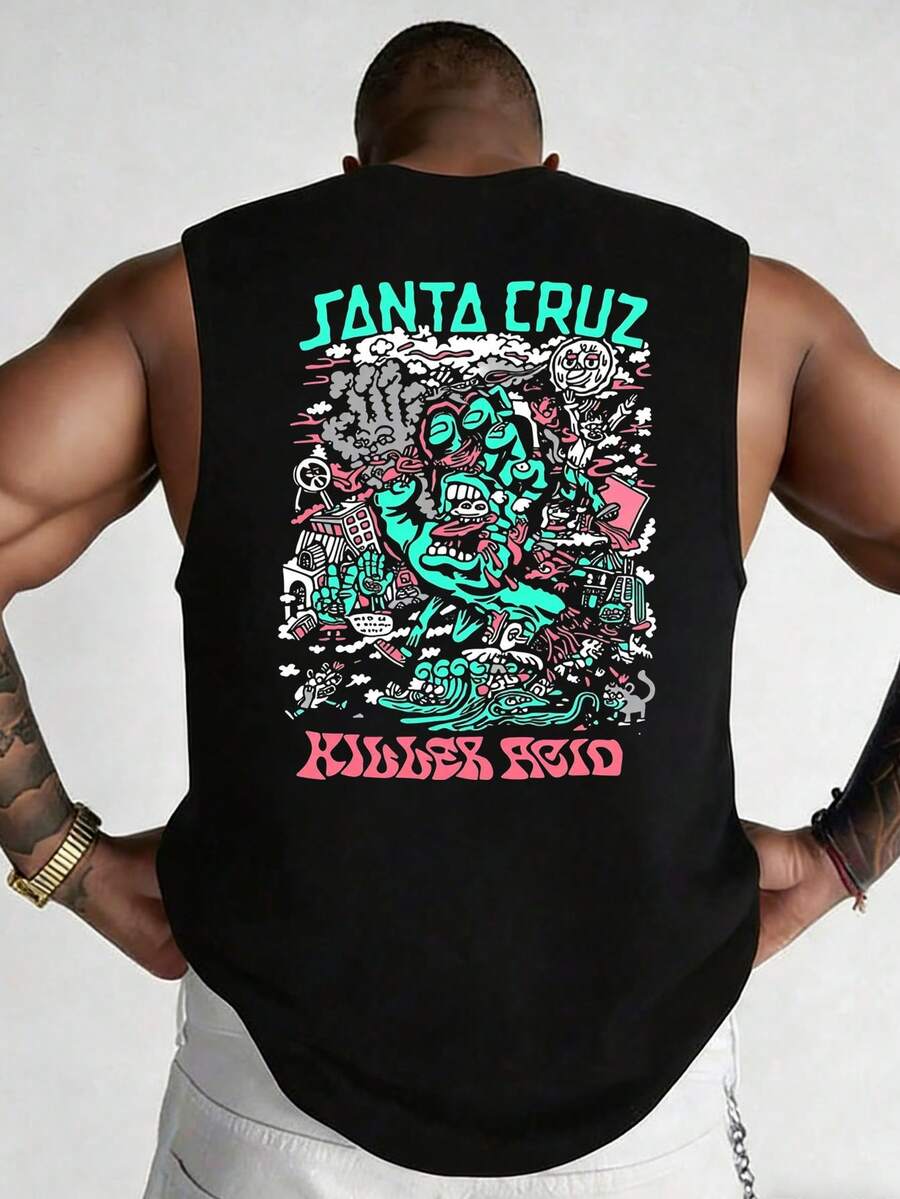 Men Tank Tops - Black - View 1
