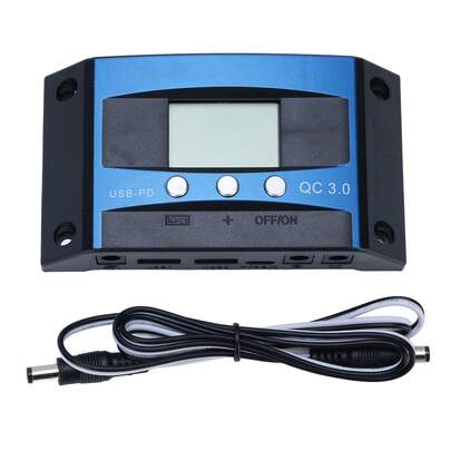 Controlador Solar MPPT 100A Pantalla LCD, Adaptación Automática 12V 24V Regulador Universal, Tecnología MPPT Eficiencia Energética, Múltiples Protecciones para Panel Solar