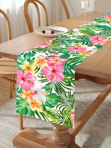 1 tấm khăn trải bàn kiểu Hawaii, kích thước 180*35cm, chất liệu polyester, in họa tiết cây cối và hoa nhiệt đới, thích hợp cho tiệc Luau Hawaii, tiệc chim hồng hạc, tiệc bãi biển mùa hè, trang trí tiệc sinh nhật theo chủ đề Hawaii, trang trí bàn tiệc Aloha, trang trí nhà mùa hè, trang trí nhà bếp, lễ kỷ niệm ngày lễ. - Nhiều màu - Xem 1