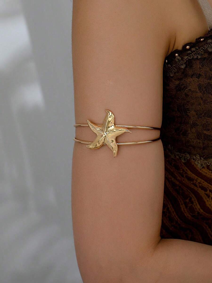 1pc Summer Beach Starfish Arm Sleeve (Women) - Gold - View 1