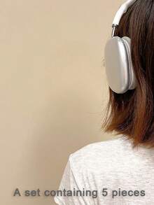 1 Set Transparent TPU Protective Case Compatible With Apple Max Headphones, Waterproof And Scratch-Resistant, Classic - Clear - View 5