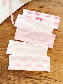 5/1pc Pink Valentine's Day Cute & Sweet Girl Pink Romantic Hairband, Heart & Bow Decor, High Return Rate Hair Accessories For Women Women Headband Elegant Head Scarf Casual Sweatband Fashion Women Bandana - Multicolor - View 1