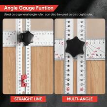4-In-1 Drilling Positioning T Square Ruler, Woodworking Scribe Drawing Tool, Aluminium Alloy Multifunctional Measuring Tool, Cabinet Hardware Jig - 65cm - View 11