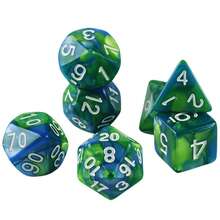 7pcs Fantasy Multi-Sided Dice Set, Suitable For D&D, Ages 14+, For Party Games, Tabletop Games, Role-Playing Games - Color - View 6