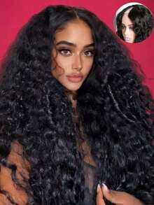 180 Density Deep Wave V Part Human Hair Wigs For Women Clip In Ready To Go Upgrade U Part Wigs Human Hair No Leave Out No Sew In NO Glue Human Hair Deep Curly V Part Glueless Wigs Human Hair Natural Color - 自然色 - 查看 2