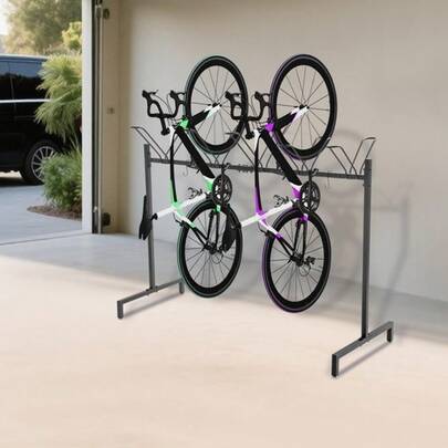 5-Slot Bike Organizer Parking Rack Storage Holder Floor Stand