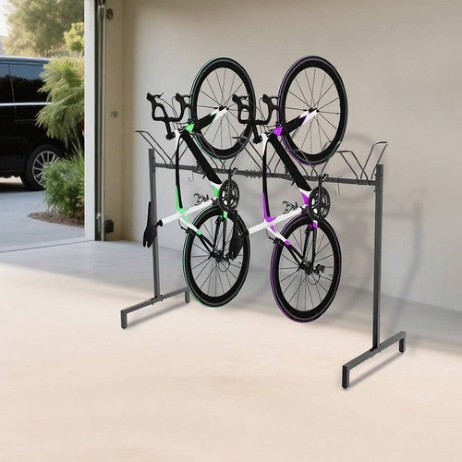 5-Slot Bike Organizer Parking Rack Storage Holder Floor Stand - 1 - View 1
