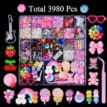 3980 Pcs Junk Case Charms Kit For Phone CaseSlime Craft Cute Nail Art Charms - C1#樣式 3 - 查看 5