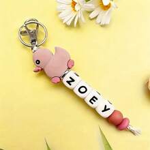 1pc Personalized Silicone Duck Keychain, Cute Animal Bag Charm, Name Pendant, Valentine's Day Gift, Daily Gift - Duck Keychain - View 30