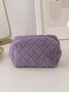 Plush Pencil Case, Minimalist Cute High-Quality Large Capacity Pencil Storage Pouch - Multicolor - View 6