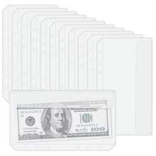 10/20个A6尺寸活页夹口袋，6孔现金预算信封，用于预算编制，透明PVC无拉链活页夹袋，活页袋，插入页，防水文件文件夹袋 - 套裝 - 查看 2