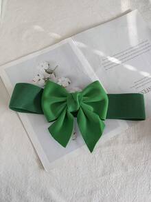1pc Women's Elastic Adjustable Elegant Waist Belt, Versatile - Bow Waist Belt - View 8