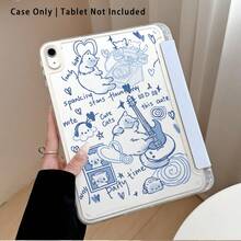 Acrylic Crystal Tablet Protective Case With Stand, Featuring Bear, Music Festival, Guitar Patterns, Compatible With Huawei Matepad SE 11/Matepad 11/Matepad Pro 11in, 12.2in/Matepad Air 12in, Honor Pad 8/9/10, Honor GT 11.5inch/X7/X8A/X9/X8Pro/X9Pro/V9/V8 Pro, Apple 10th Generation/ 11 2025 (A16), A9/A9+/A11/S11/S10 FE+ And Other Popular Models - Multicolor - View 5