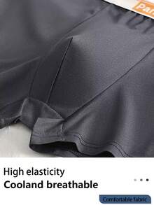 Men's 6-Pack Comfort Underwear: "Pants" Label Elastic Waistband Soft High Stretch Breathable Boxer Briefs - Multicolor - View 2