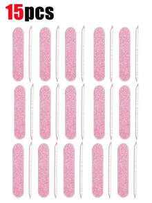 15/5/3/1件装一次性迷你指甲锉套装，指甲修剪抛光工具套装，用于美甲打磨、抛光、打磨，专业美甲套装，适合美甲沙龙或家庭使用，美甲工具，美甲辅助工具 - 彩色 - 查看 8