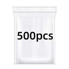 500 PCS Thick 4 Mil Clear Zip Poly Bags Plastic Reclosable Zip Seal Lock Bags Heavy-Duty Necklace Ring Coin Beads Jewelry Pill Zipper BagSnack Bag Household Items School Supplies Office Supplies Baking Supplies Storage Supplies Zip Lock Bags Assorted Sizes Sealable Plastic Bags - 白色 - 查看 2