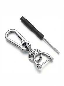 Llavero de metal para coche, llavero de aleación de metal duradero adecuado para llaves de coche - Diseño minimalista, anillo , llavero duradero y de moda ideal para hombres y entusiastas del automóvil - Idea de regalo perfecta, llavero de coche, organizador de llaves, accesorio elegante, superficie pulida - Multicolor - Ver 5