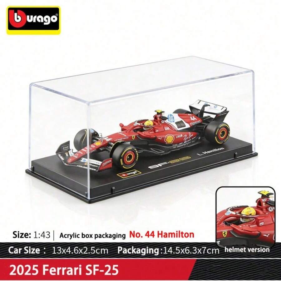 Burago 1:43 比例布加迪 SF25 F1 赛车合金模型收藏品 - SF-25精裝 - 查看 1