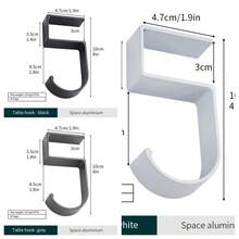 1pc Adjustable Desk Hook, High Load-Bearing, Durable, Versatile Use For Storing Backpacks, Water Bottles, Etc., Easy Installation, Fashionable Design, Suitable For School Supplies And Back-To-School Season - Multicolor - View 10